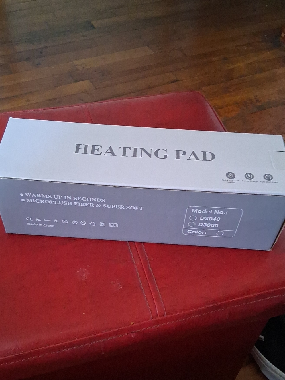 Heating Pad - White Box with Gray Accents